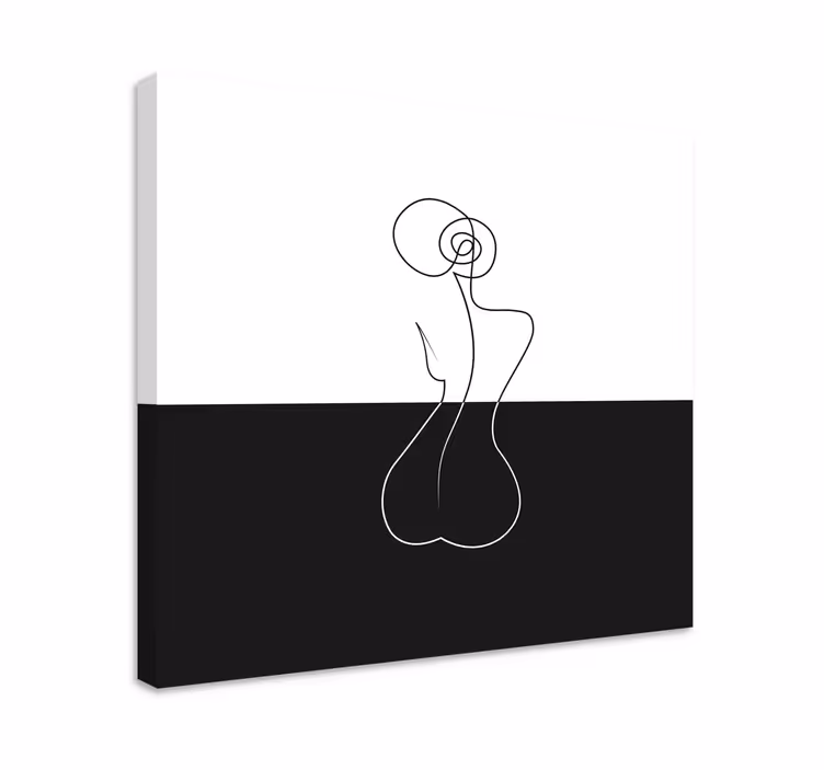 Dipinto astratto arte lineare minimalista - TenStickers