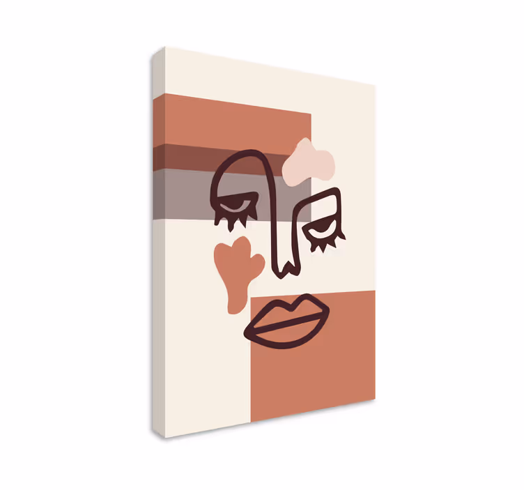 Dipinto astratto arte del volto astratta - TenStickers