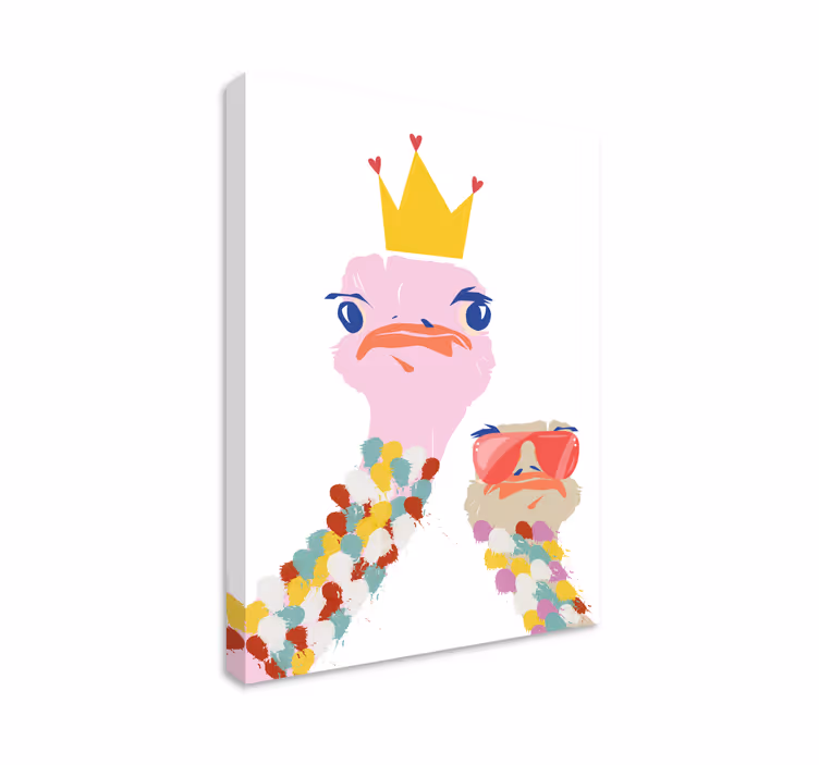 Cornice quadro con animali e insetti struzzo coronato - TenStickers