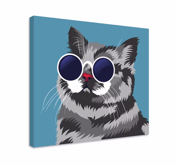 Dipinto gatto ritratto di un gatto elegante - TenStickers