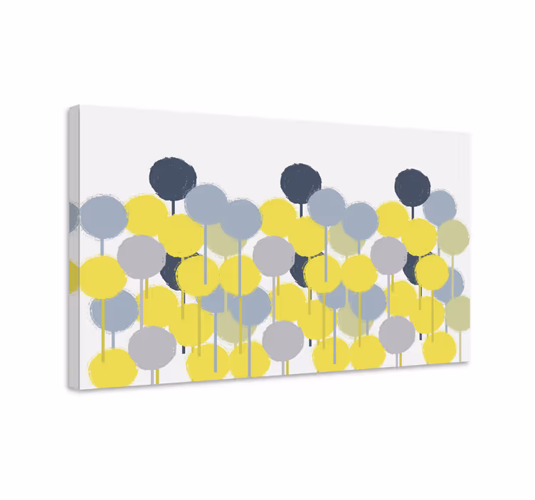 Dipinto geometrico design a motivi circolari - TenStickers