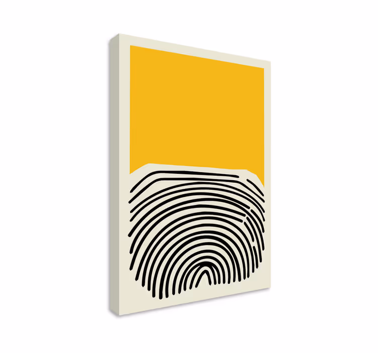 Dipinto astratto disegno giallo - TenStickers