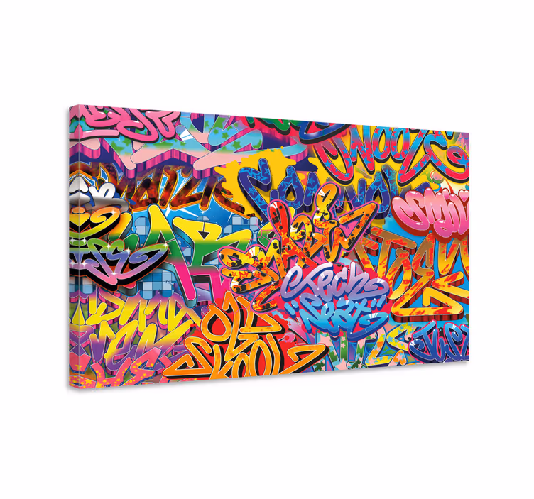 Dipinto con testo arte graffiti vibrante - TenStickers