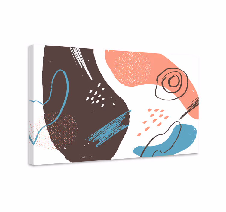 Dipinto astratto forme artistiche dinamiche - TenStickers