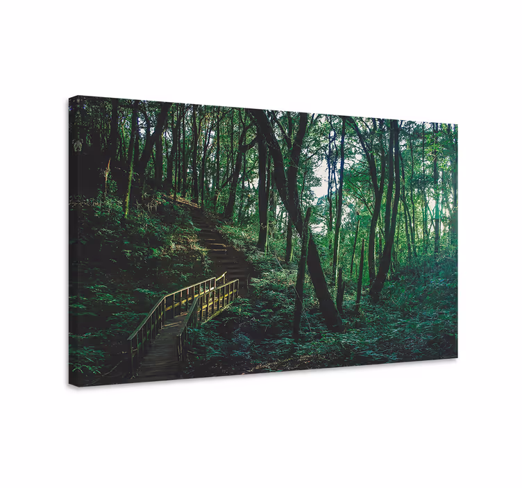 Dipinto di paesaggio sentiero nel bosco - TenStickers