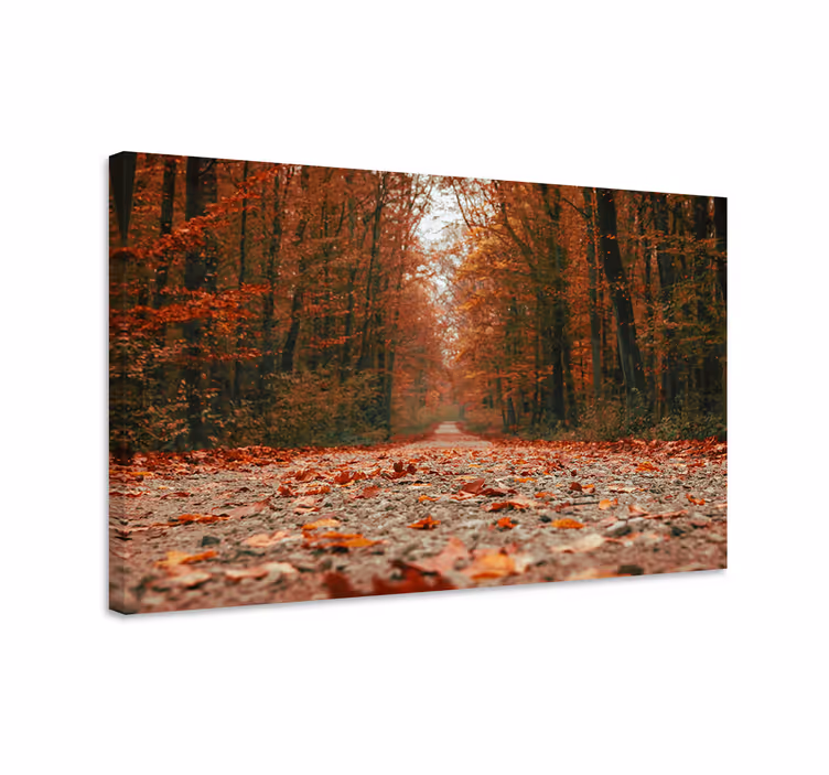 Dipinto di paesaggio sentiero d'autunno - TenStickers