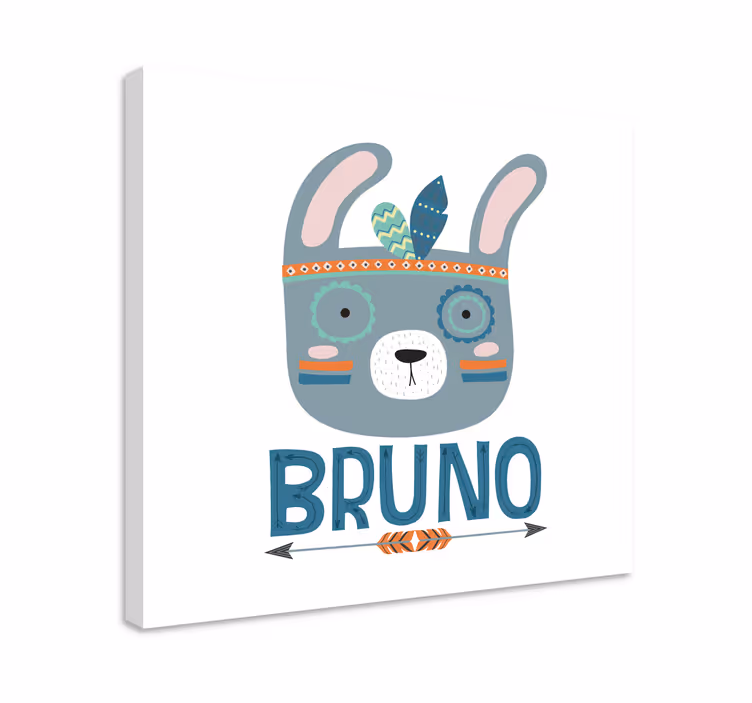 Quadri con persona e personaggi faccia di coniglio carina - TenStickers