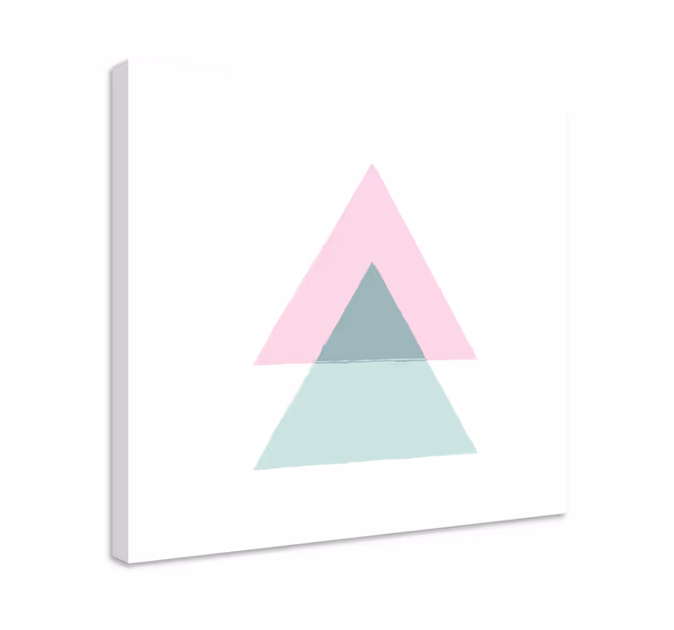Dipinto geometrico forme triangolari - TenStickers