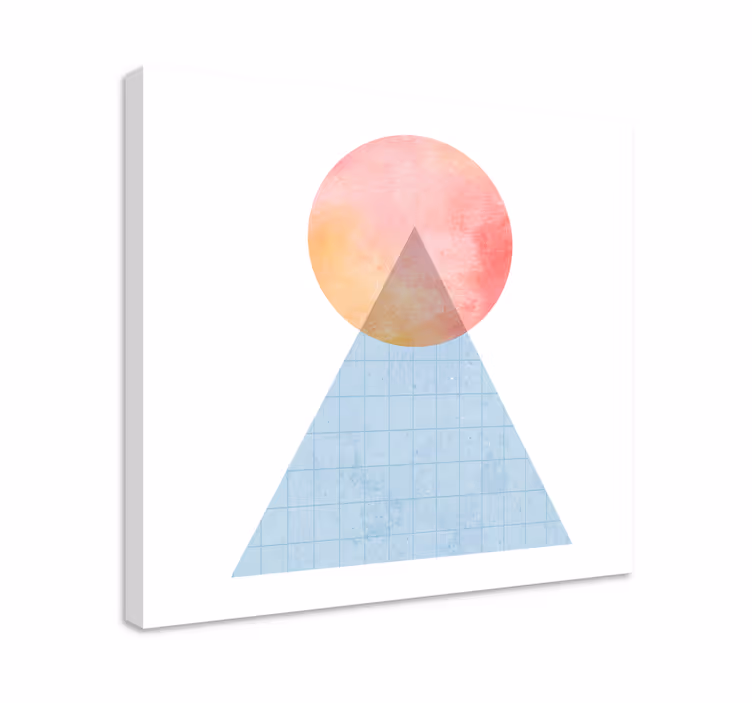 Dipinto geometrico forma del tramonto del triangolo - TenStickers
