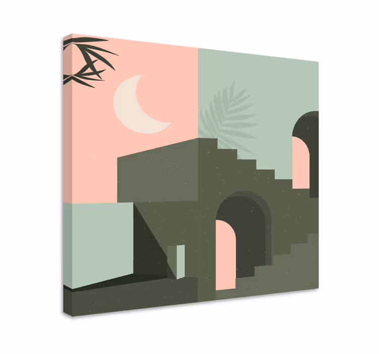 Dipinto moderno astrazione architettonica - TenStickers