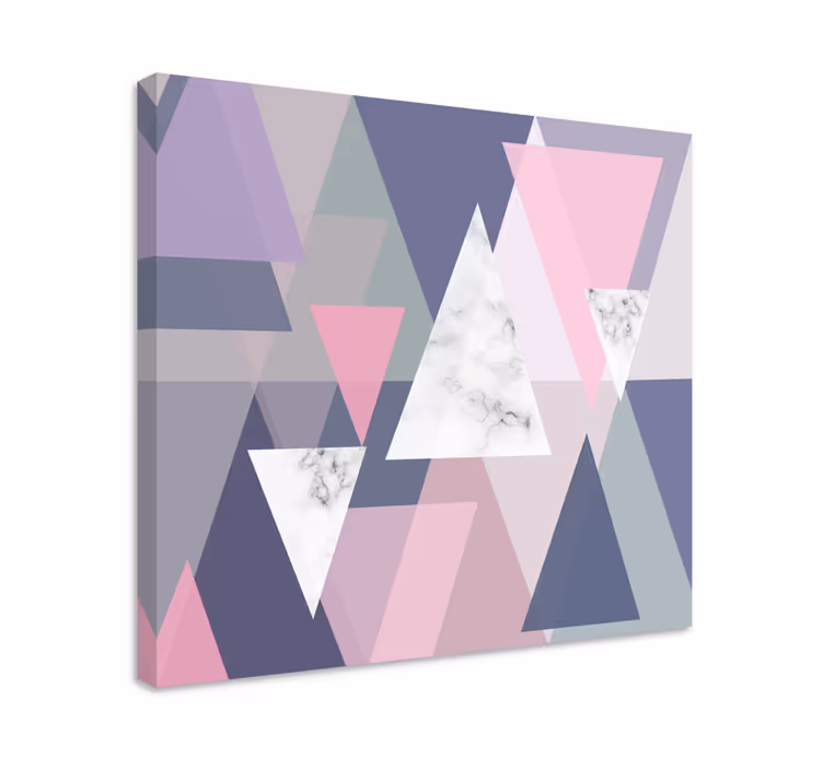Dipinto geometrico motivi triangolari astratti - TenStickers