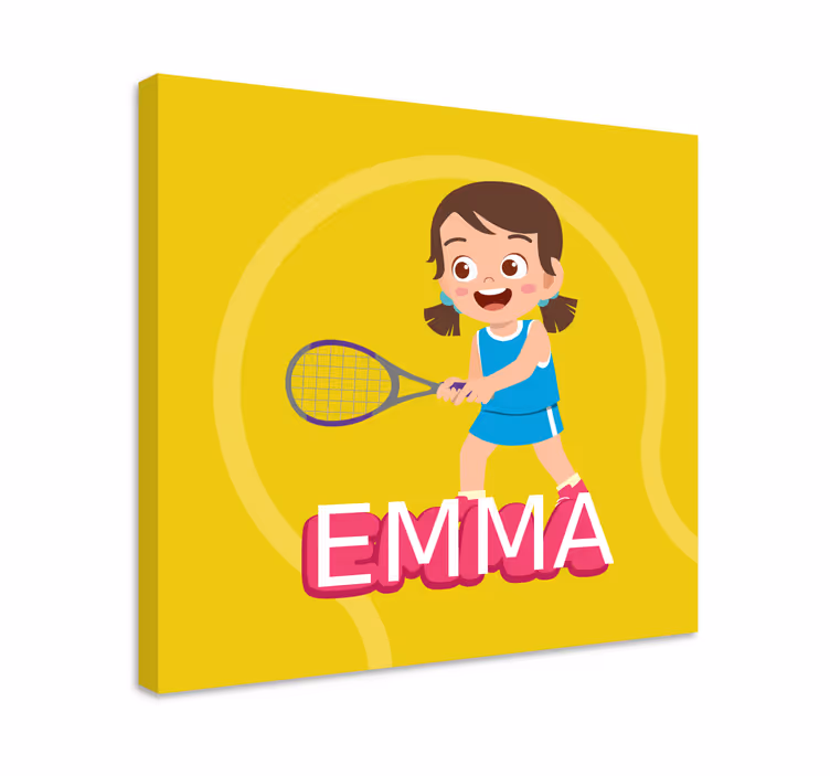Dipinto con fiori e piante ragazza di tennis emma - TenStickers