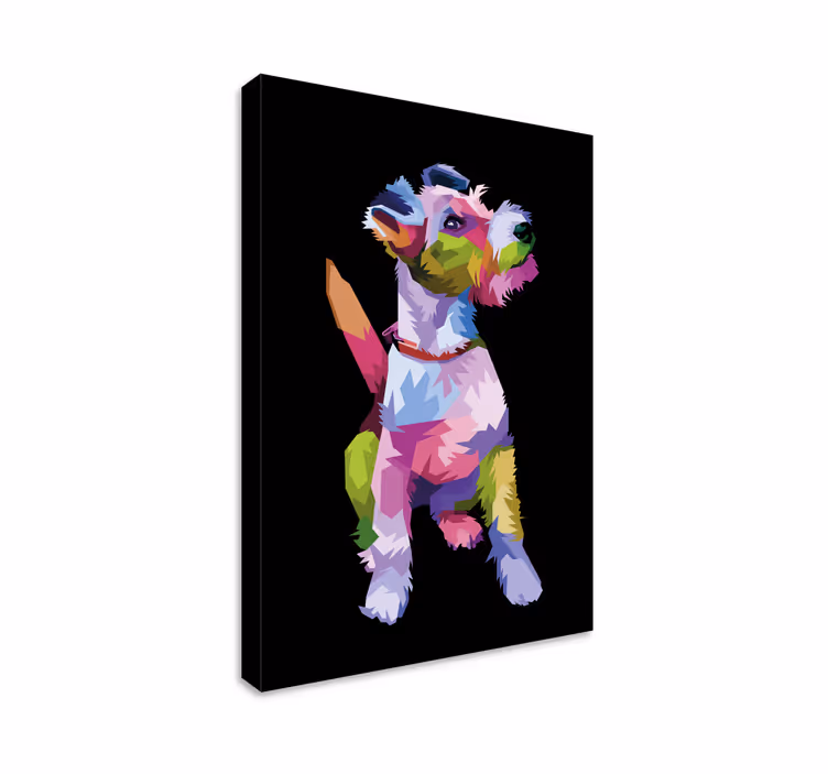 Quadro con cane effetto pop art - TenStickers