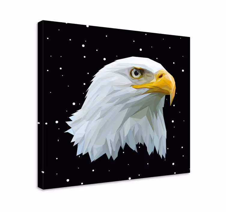 Dipinto con uccelli ritratto di aquila - TenStickers