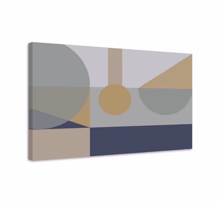 Dipinto geometrico esposizione di forme astratte - TenStickers