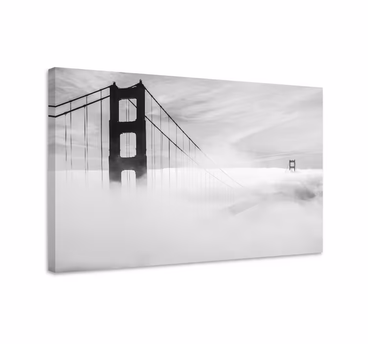 Dipinto città e paesi connessione golden gate - TenStickers