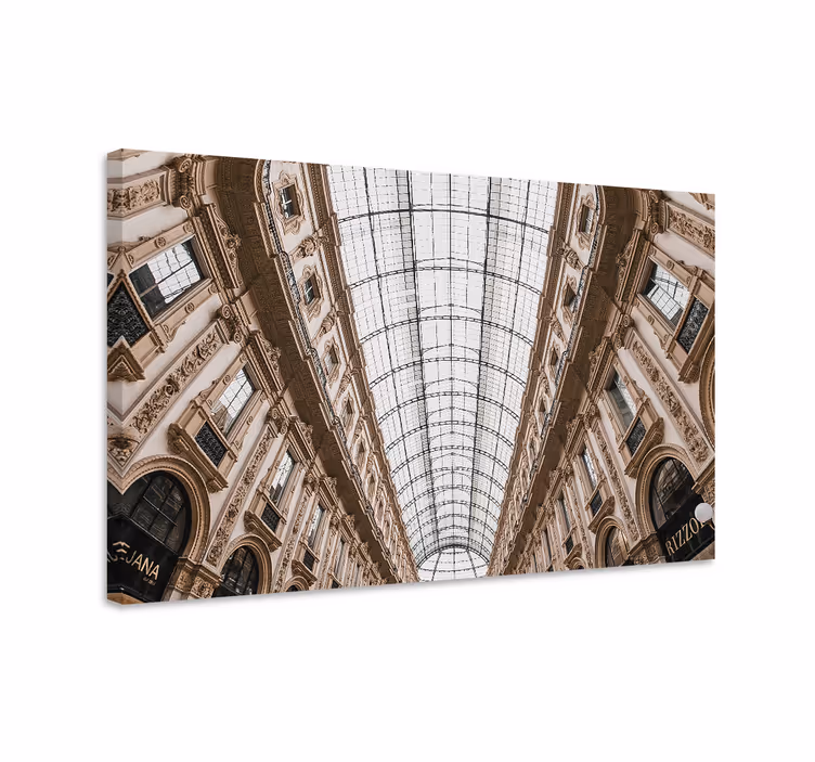 Dipinto città e paesi prospettiva galleria milano - TenStickers