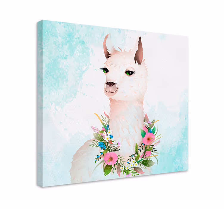 Quadro con animali e insetti Deliziosi alpaca - TenStickers