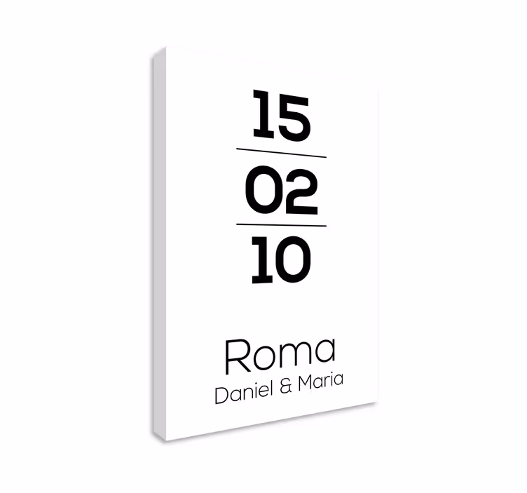 Quadro personalizzabile data roma - TenStickers