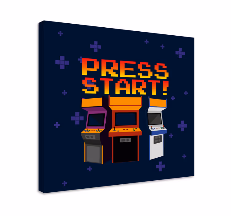 Quadro videogioco macchine arcade retrò - TenStickers