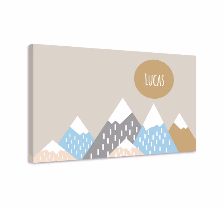 Arte dipinto design di catena montuosa - TenStickers