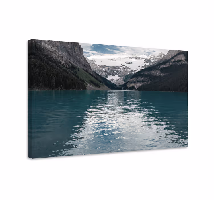 Dipinto di paesaggio lago di montagna sereno - TenStickers