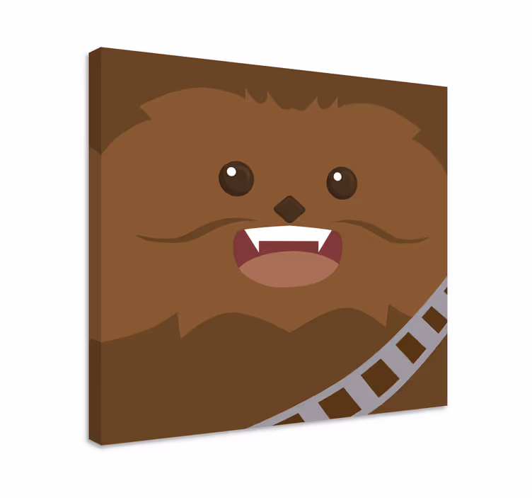 Quadro con viso di chewbacca - TenStickers