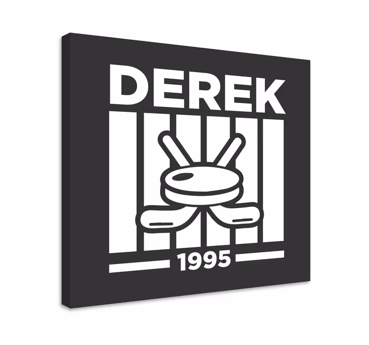 Cornice quadro per ragazzi design personalizzato per hockey - TenStickers