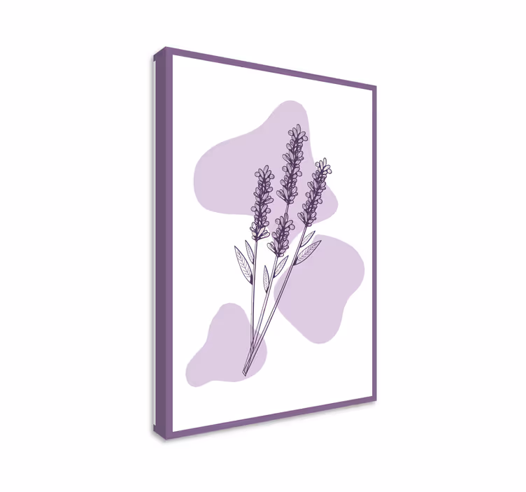 Dipinto con fiori disegno pianta di lavanda - TenStickers