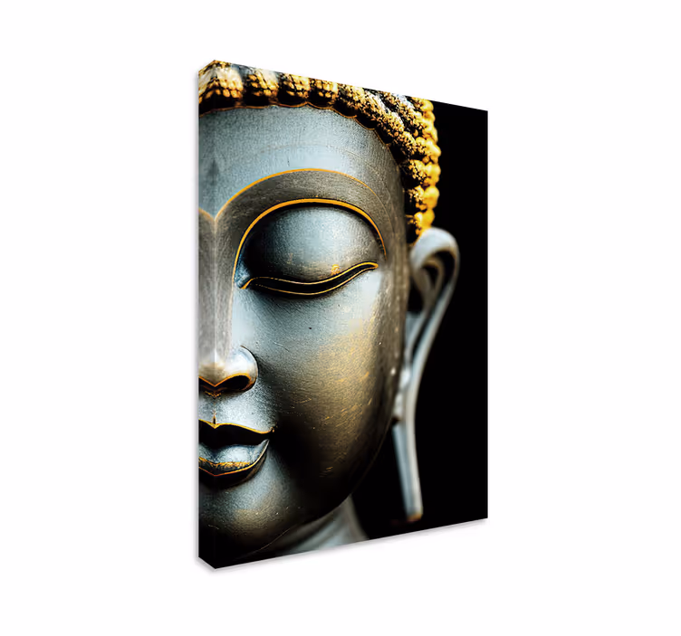 Quadro con il viso di Buddha - TenStickers