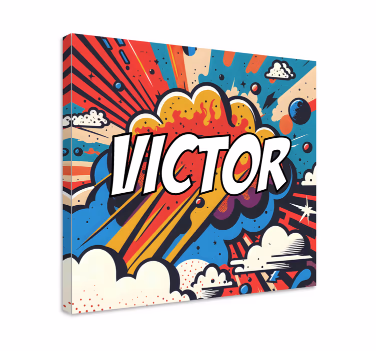 Dipinto con nome personalizzato pop art personalizzata - TenStickers