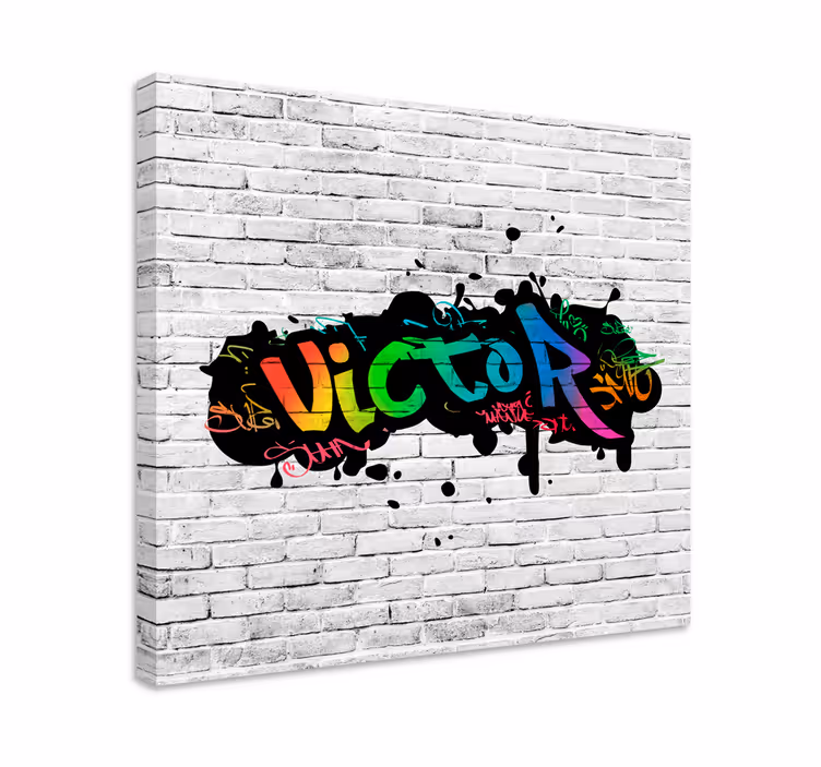 Dipinto camera da letto nome personalizzato graffiti - TenStickers
