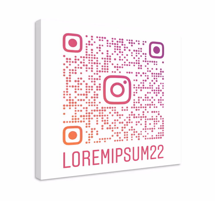 Dipinto personalizzabile con codice qr per instagram - TenStickers