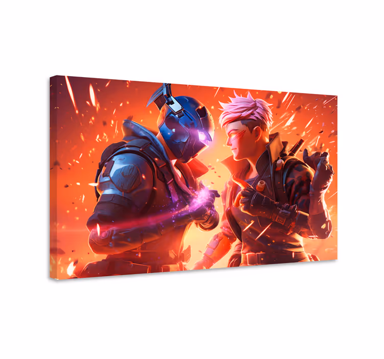Quadro videogioco lotta epica - TenStickers