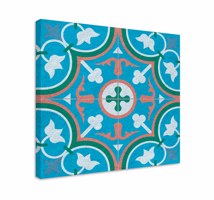 Dipinto vintage piastrella idraulica blu - TenStickers