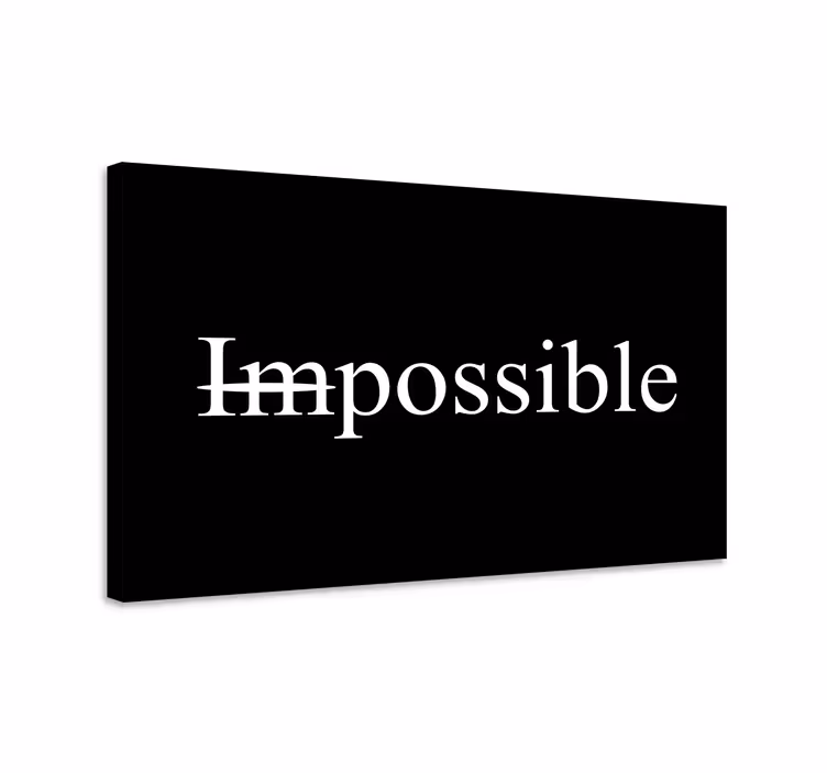 Dipinto motivazionale impossibile parolaParola impossibile - TenStickers