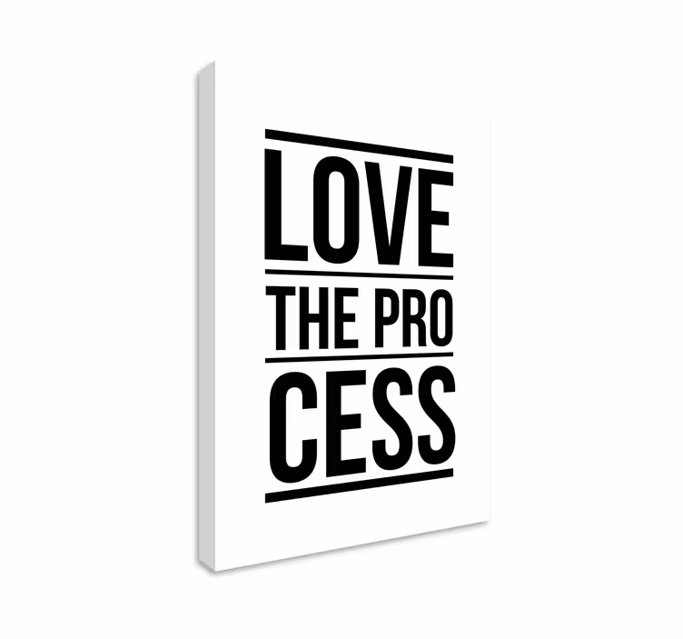 Dipinto motivazionale ama il processo. Ama il processo di apprend - TenStickers