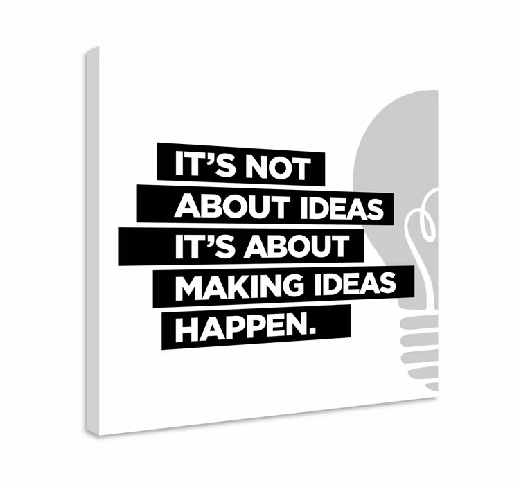 Dipinto motivazionale le idee sono le cose che ci danno la possib - TenStickers