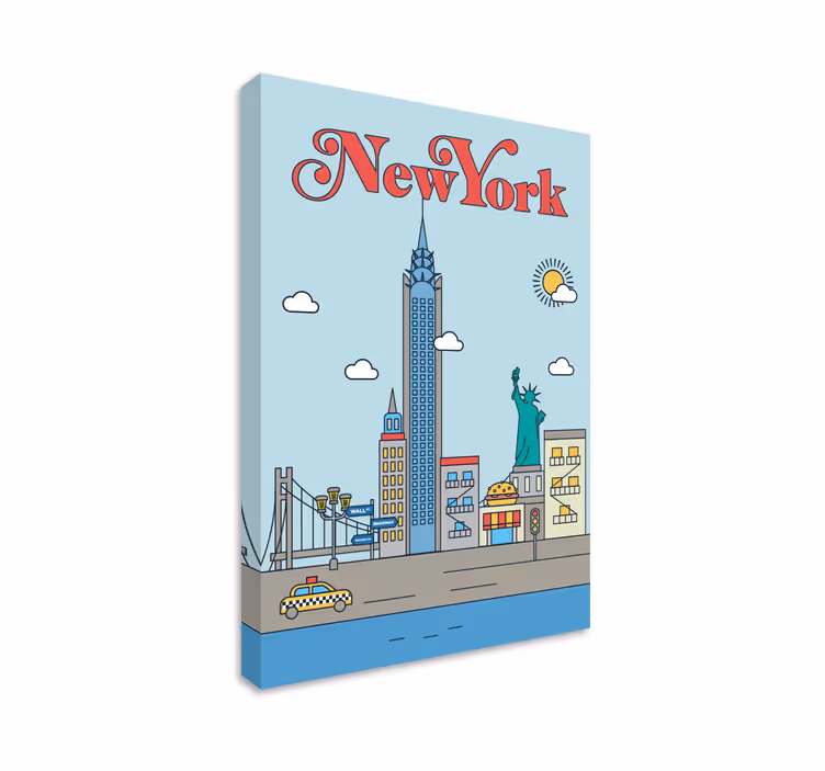 Dipinto città e paesi new York si traduce in italiano come "Nuova - TenStickers