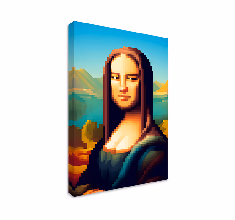 Arte dipinto gioconda pixelart - TenStickers