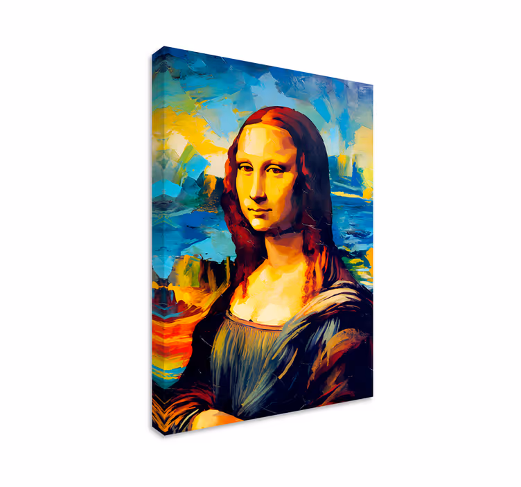 Arte dipinto stile impressionista di monna lisa - TenStickers