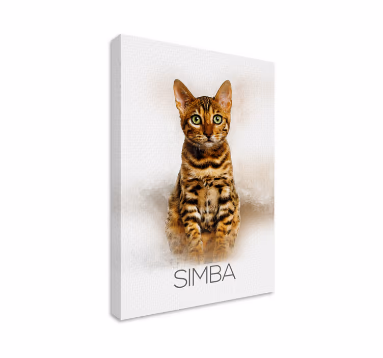 Dipinto con nome personalizzato ritratto di animale domestico - TenStickers