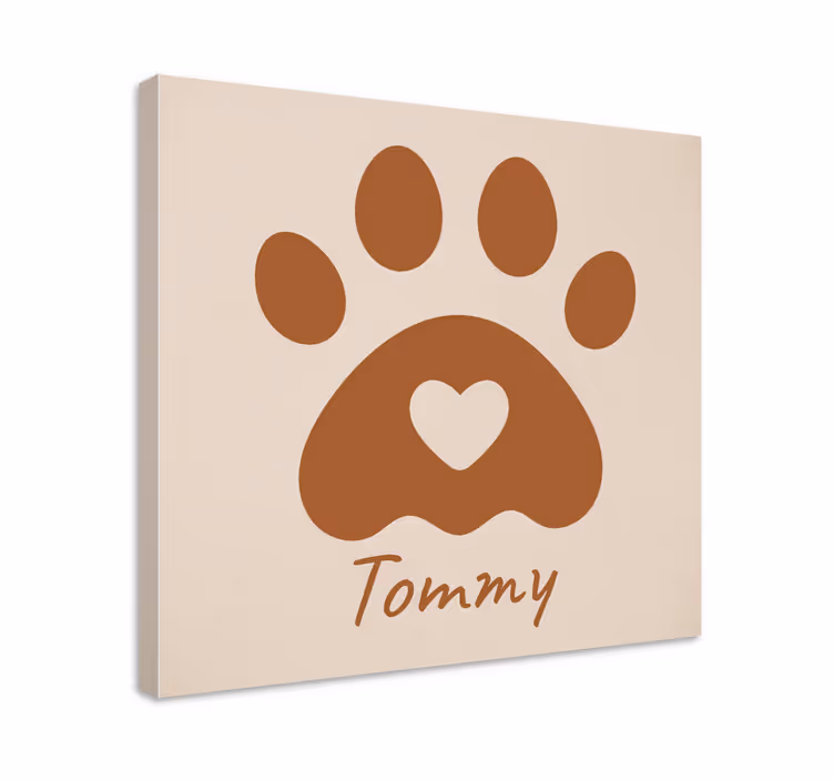 Dipinto con nome personalizzato zampa con nome - TenStickers