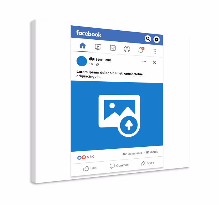 Dipinto con nome personalizzato schermata di facebook - TenStickers