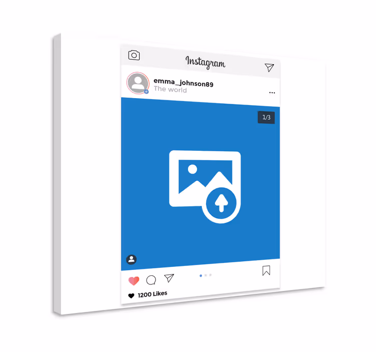 Dipinto con nome personalizzato schermata di instagram - TenStickers