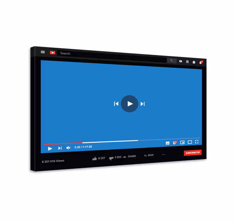 Dipinto con nome personalizzato youtube - TenStickers