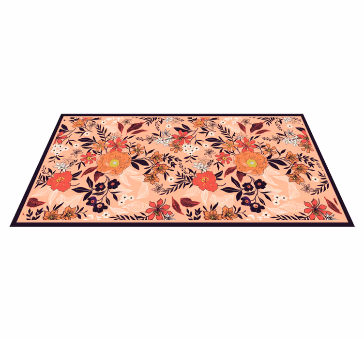 Tappeto vinile fiori arazzo del giardino botanico - TenStickers