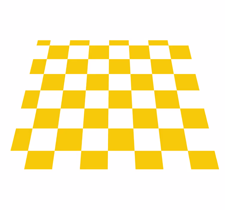Tappeto vinile giallo motivo a quadretti - TenStickers