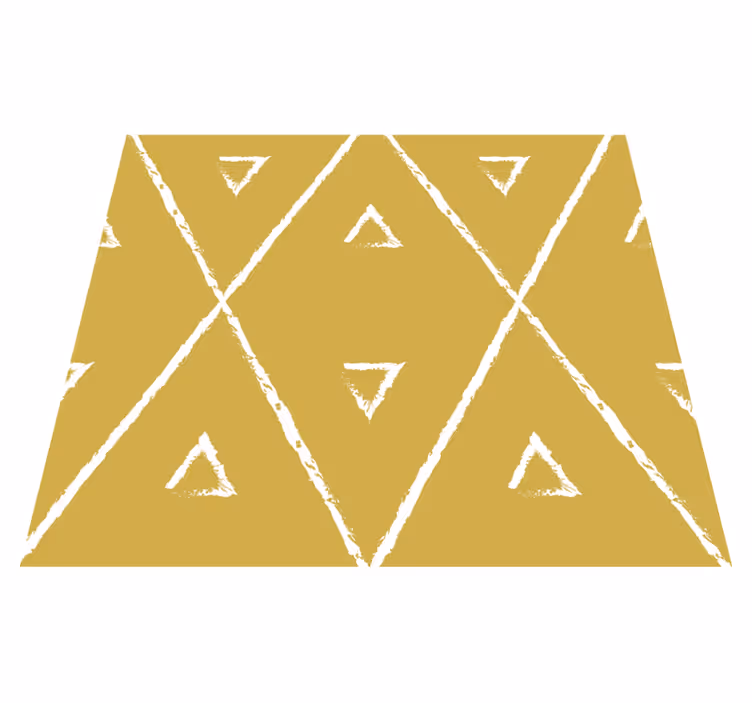 Tappeto vinile giallo motivo geometrico a rombi - TenStickers