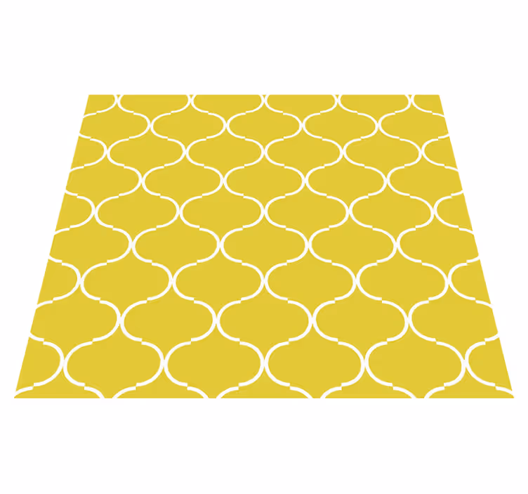 Tappeto vinile giallo motivo a linee geometriche - TenStickers